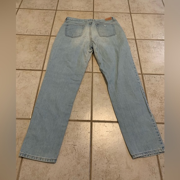 VINTAGE GUESS JEANS 050 Classic Fit Narrow Leg W34 Light Wash High Rise 90s - Picture 2 of 7